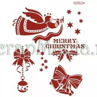 Трафарет пластиковый многоразовый 20*25см «Merry Christmas» 