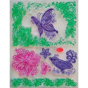 Набор штампов "Бабочка и птичка" (Viva Decor)