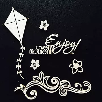 Набор украшений из чипборда "Момент" (Fleur-design)