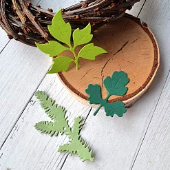 Набор вырубок "Еловая веточка с листьями дуба" (ScrapMania)