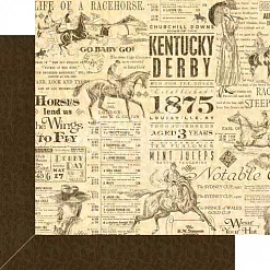 Набор бумаги 15х15 см "Off to the races. Вне конкуренции. Фоновый", 36 листов (Graphic 45)
