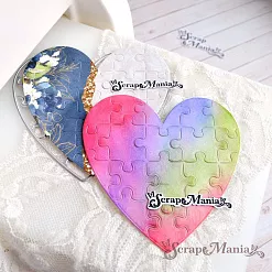 Нож "Пазл. Сердце", 10х10,2 см (ScrapMania) Нож "Пазл. Сердце", 10х10,2 см (ScrapMania)