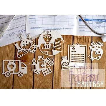 Набор украшений из чипборда "Медицина 6" (Fantasy)