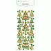 Наклейки с глиттером и фольгированием "Елочки золотые и зеленые" (DoCrafts)