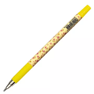 Ручка шариковая "Flowers", синяя, 1 шт (Юнландия)