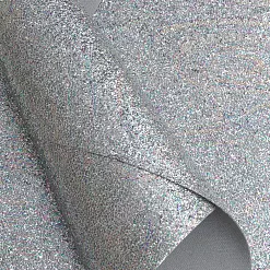 Отрез экокожи А4 "Зернистый. Радужный. Серебро" Отрез экокожи А4 "Зернистый. Радужный. Серебро"