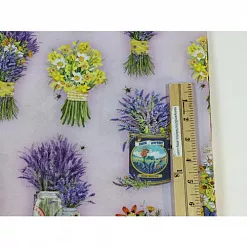 Отрез ткани 50х55 см "Букеты лаванды" (Peppy)