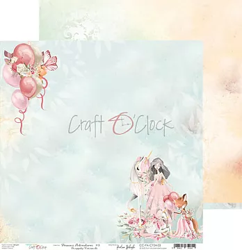 Бумага 30х30 см "Princess adventures 03" (CraftO'clock)