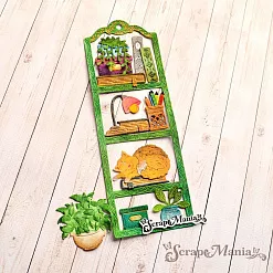 Нож "Школьная жизнь. Книжный стеллаж", 6х17 см (ScrapMania)
