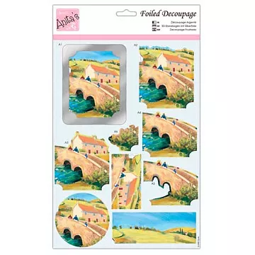 Аппликация бумажная вырубная А4 "Через мост" (DoCrafts)