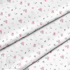Отрез ткани 79х50 см "Розочки с листиками" (Cotton)