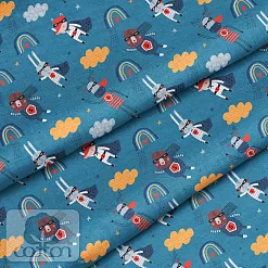 Отрез ткани 79х50 см "Плюшевые герои" (Cotton)