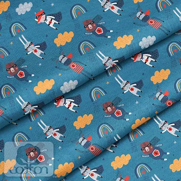 Отрез ткани 79х50 см "Плюшевые герои" (Cotton)