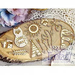 Набор украшений из чипборда "Орнамент" (Fantasy) Набор украшений из чипборда "Орнамент" (Fantasy)