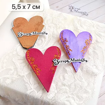 Нож "Карман. Сердце", 5,5х7 см (ScrapMania)