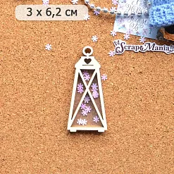 Шейкер "Новогодние гномы. Фонарь треугольный мини", 3х6,2 см (ScrapMania)