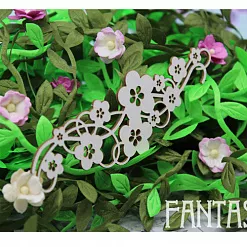 Украшение из чипборда "Завитки с цветами" (Fantasy) Украшение из чипборда "Завитки с цветами" (Fantasy)