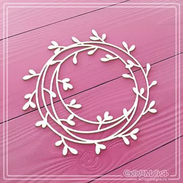 Чипборд "Круглая рамка. Гнездышко" (СкрапМагия)