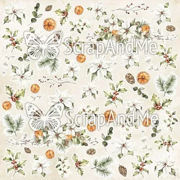 Бумага 30х30 "Rustic Christmas. Christmas 20" (ScrapAndMe)