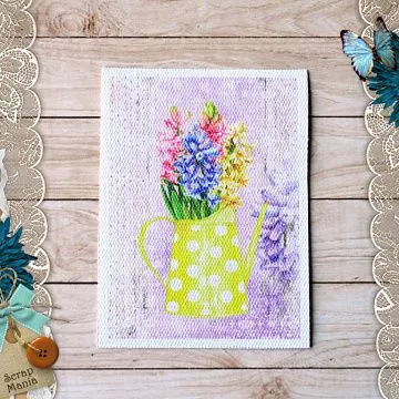 Тканевая карточка "Время тюльпанов. Букет" (ScrapMania)