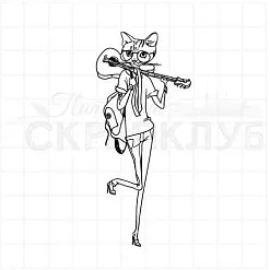 Штамп "Хипстеры. Мери", 3,9х8,9 см (Скрапклуб)