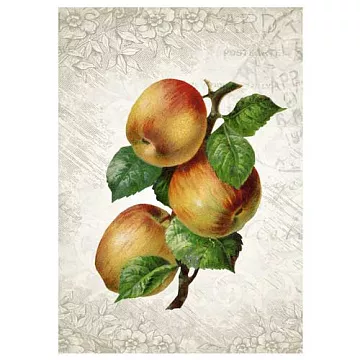 Тканевая карточка мини "Фруктовый сад. Райские яблоки" (ScrapMania)