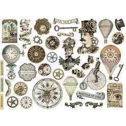 Набор вырубок из плотного картона "Voyages Fantastiques", 35 шт (Stamperia)