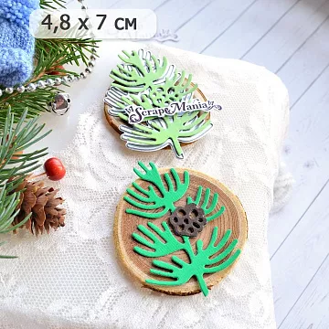 Нож "Ветка кедра с шишкой", 4,8х7 см (ScrapMania)