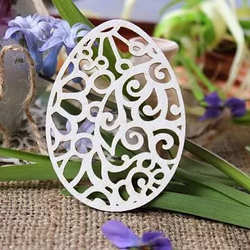 Украшение из чипборда "Ажурное яйцо 3. Цветы" (ScrapКрым)