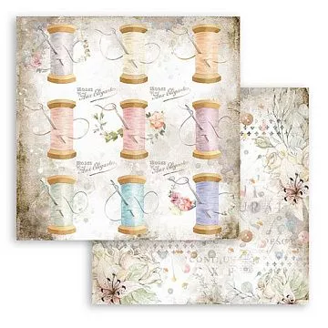 УЦЕНКА Бумага 30х30 см "Romantic collection. Threads. Thread" (Stamperia)