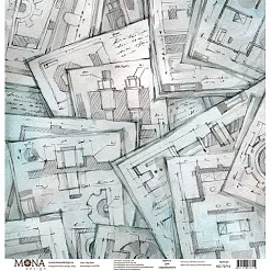 Набор бумаги 30х30 см "Hipster", 12 листов (MonaDesign)