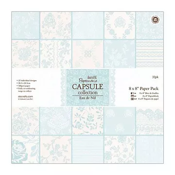 Набор бумаги 20х20 см "Eau De Ni", 32 листа (DoCrafts)