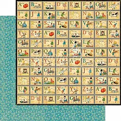 Набор бумаги 30х30 см "ABC primer. Букварь", 24 листа (Graphic 45)