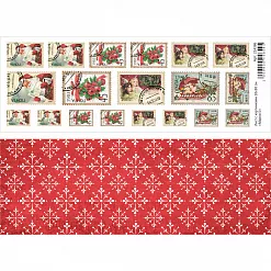 Лист с картинками 10х30 см "Марки 5" (ScrapMania)