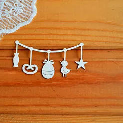 Украшение из чипборда "Гирлянда" (Просто небо) Украшение из чипборда "Гирлянда" (Просто небо)