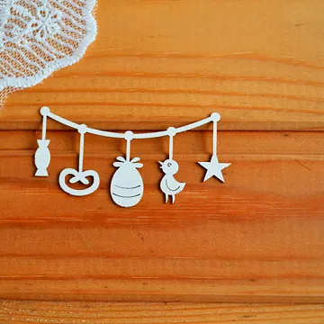 Украшение из чипборда "Гирлянда" (Просто небо)