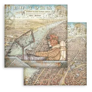 УЦЕНКА Бумага 30х30 см "Sir Vagabond Aviator. New York" (Stamperia)
