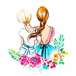 Термонаклейка "Forever friends" (АртУзор) Термонаклейка "Forever friends" (АртУзор)