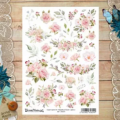 Скрап-карта А4 "Свадебный букет. Цветы" (ScrapMania)