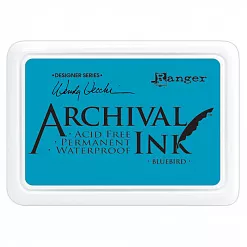 Водостойкая перманентная подушечка Archival Ink Bluebird синяя птица (Ranger)