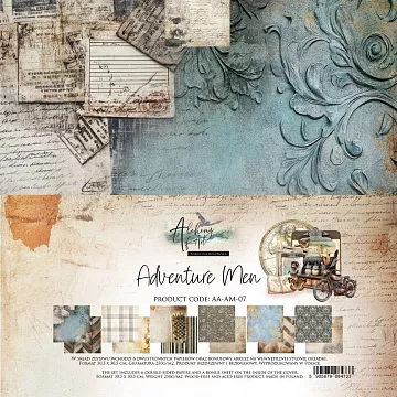 Набор бумаги 30х30 см "Adventure Men", 6 листов (Alchemy of Art)