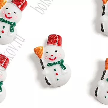 Акриловое украшение "Снеговик", 2,8х1,5 см, 1 шт