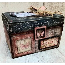 Набор деревянных украшений "Roseland", 20 шт (Stamperia) Набор деревянных украшений "Roseland", 20 шт (Stamperia)