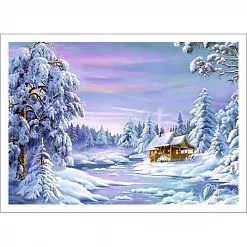 Тканевая карточка "Волшебная зима. На берегу реки" (ScrapMania) Тканевая карточка "Волшебная зима. На берегу реки" (ScrapMania)