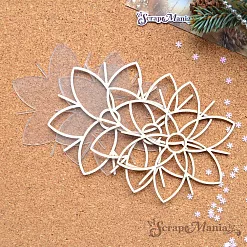 Шейкер "Фономикс. Новогодний. Снежинка 1 большая", 9,5х9,5 см (ScrapMania)