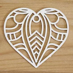 Украшение из чипборда "Сердце 13" (Просто небо)