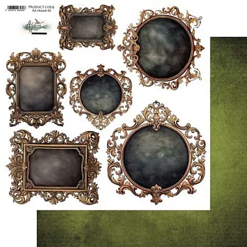 Бумага 30х30 см "Wonderful Christmas Time. Frame 03. Для вырезания" (Alchemy of Art)