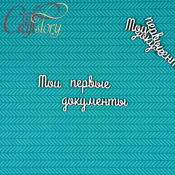 Набор украшений из чипборда "Мои первые документы 2" (CraftStory)