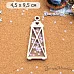 Шейкер "Новогодние гномы. Фонарь треугольный маленький", 4,5х9,5 см (ScrapMania)