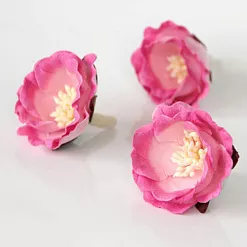 Цветок полиантовой розы "Розовый двухтоновый", 1 шт (Craft)